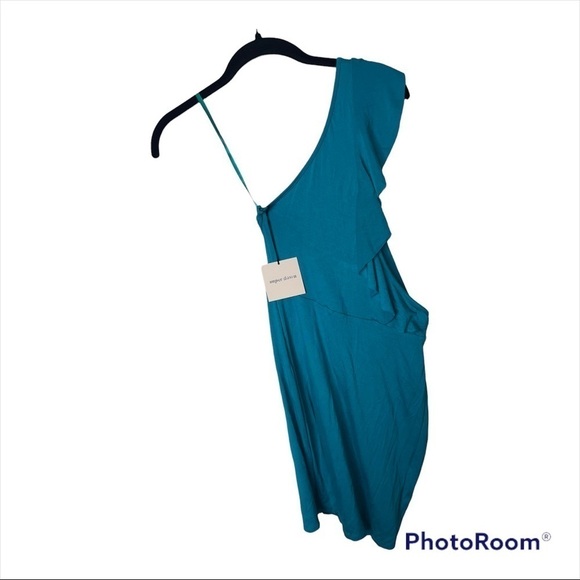 NWT SUPERDOWN x REVOLVE Teal Floral Ruffle Bodycon Mini Dress XS - Picture 7 of 9